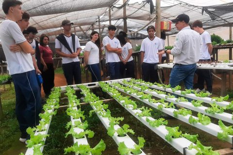 Emater-RO em Vilhena faz excursão e orienta alunos sobre produção de alimentos